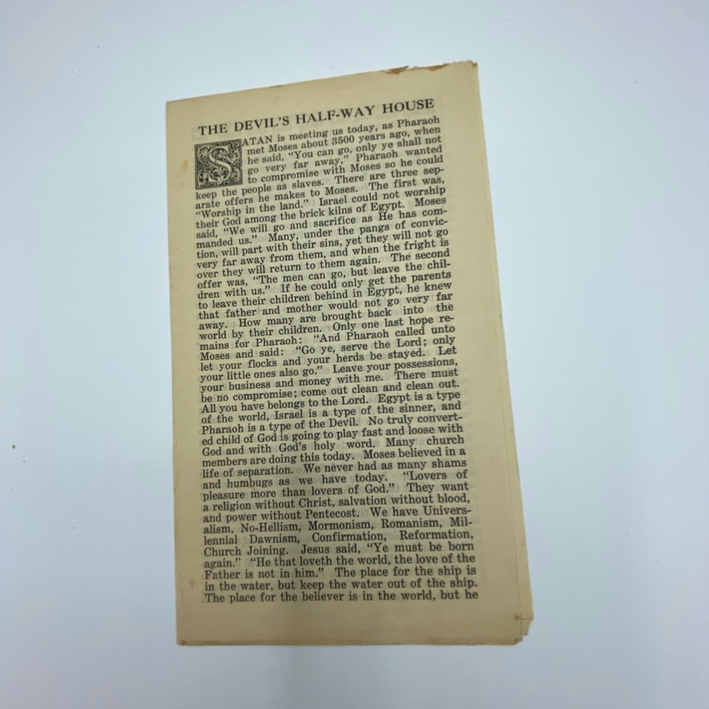 Religious pamphlet